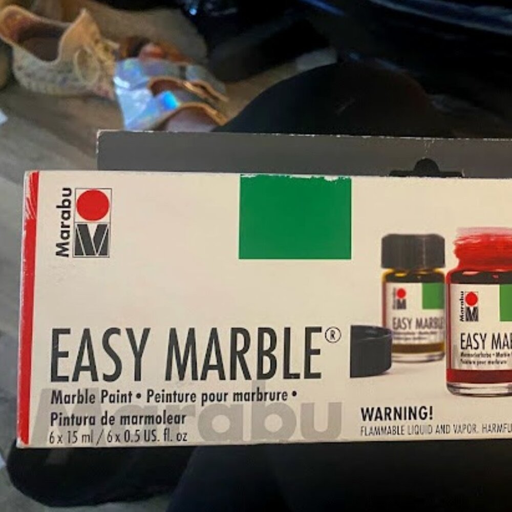Marabu Easy Marble Paint Set - Primary Colors Starter Set -